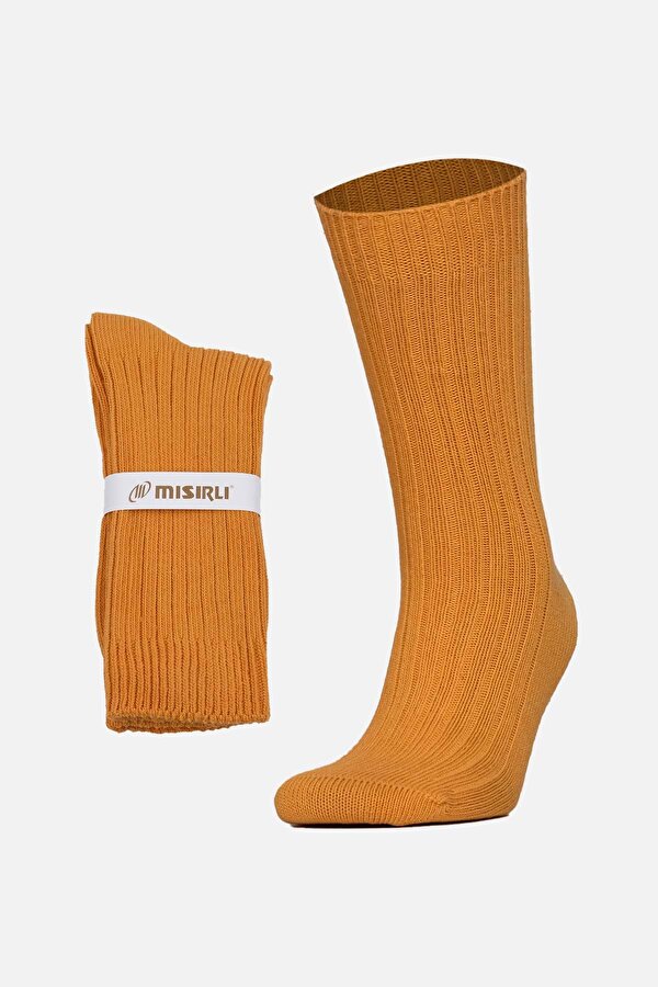 Mısırlı Unisex Pamuklu Bio Cotton Kışlık Turuncu Soket Çorap - M-3093A-T