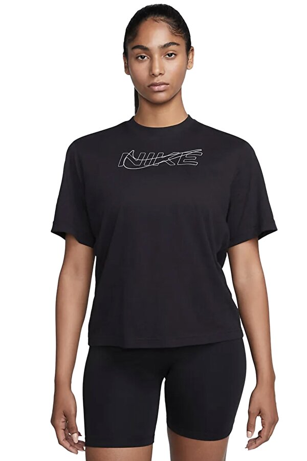 Nike NK DF TEE SS BOXY Siyah Kadın Kısa Kol T-Shirt