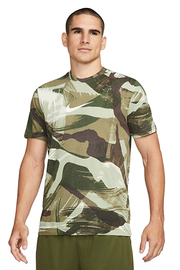 Nike NK DF TEE CAMO AOP Yeşil Erkek Kısa Kol T-Shirt