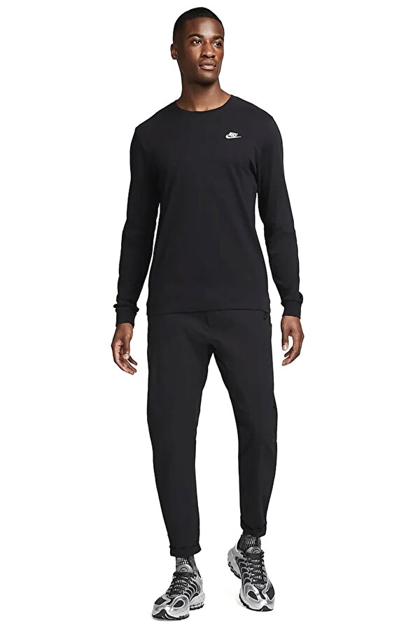 Nike NSW CLUB TEE - LS Siyah Erkek Uzun Kol T-Shirt