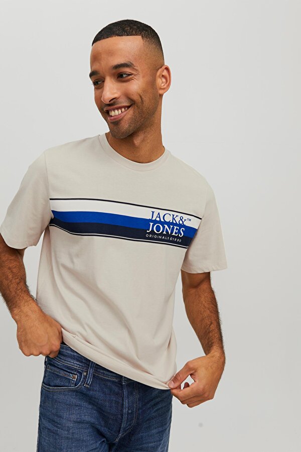 Jack & Jones Erkek T Shirt 12228542 TAŞ
