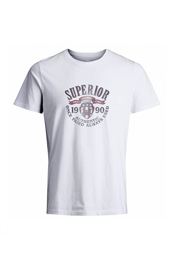 Jack & Jones Jack&Jones Sıfır Yaka Büyük Beden Beyaz Erkek T-Shirt 12235682 Jack & Jones Jack&Jones Sıfır Yaka Büyük Beden Beyaz Erkek T-Shirt 12235682