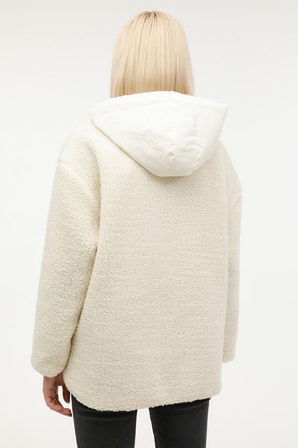 Lumberjack W-Ct2008 Hannah Teddy Jac Экрю Женщина Куртка Тедди