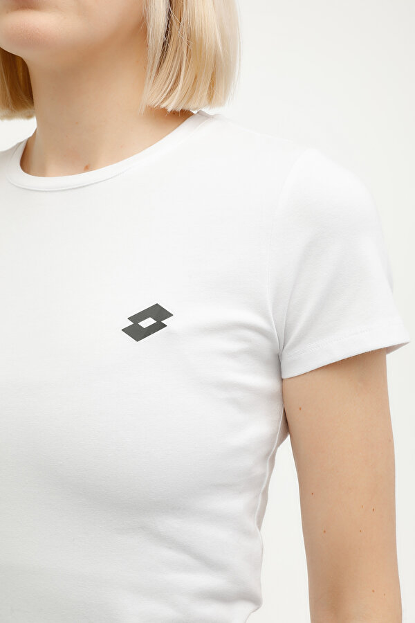 Lotto W-BSC C NECK T-SH 3FX Beyaz Kadın Kısa Kol T-Shirt NA8850