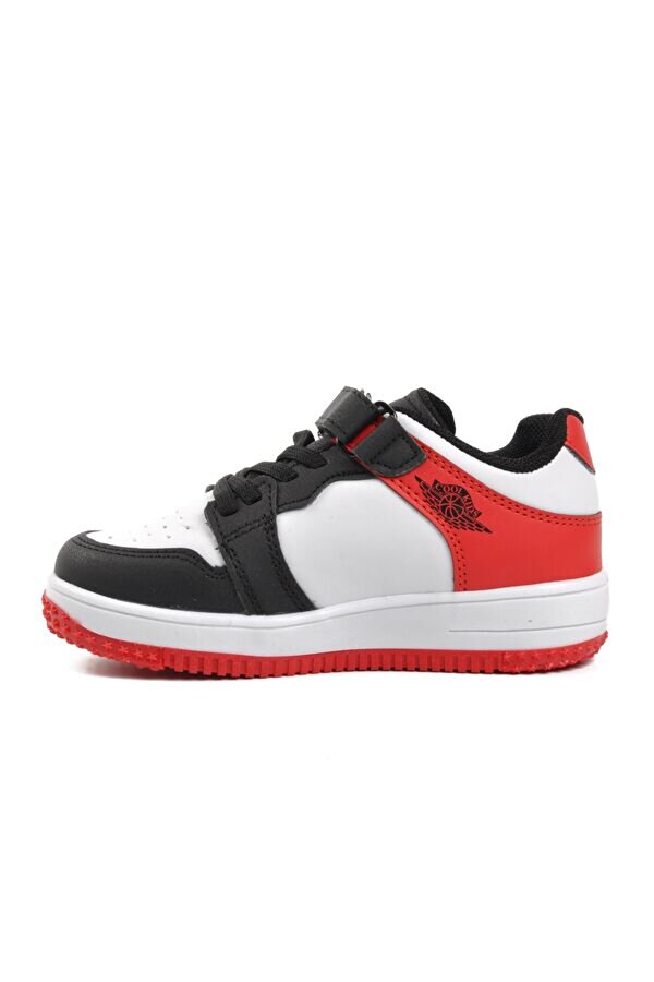 Cool Siyah Kırmızı Cırtlı Çocuk Sneaker