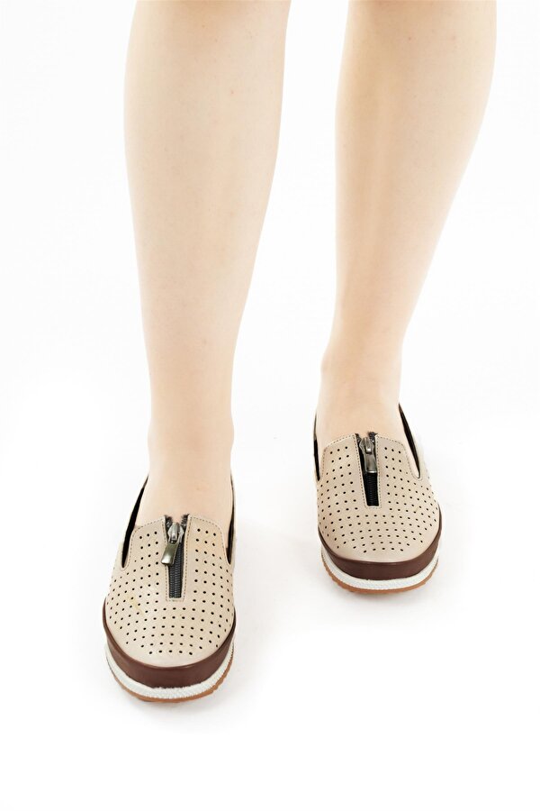 Ayakkabı Fuarı Elit Wnt134-1C Kadın Günlük Ayakkabı Krem