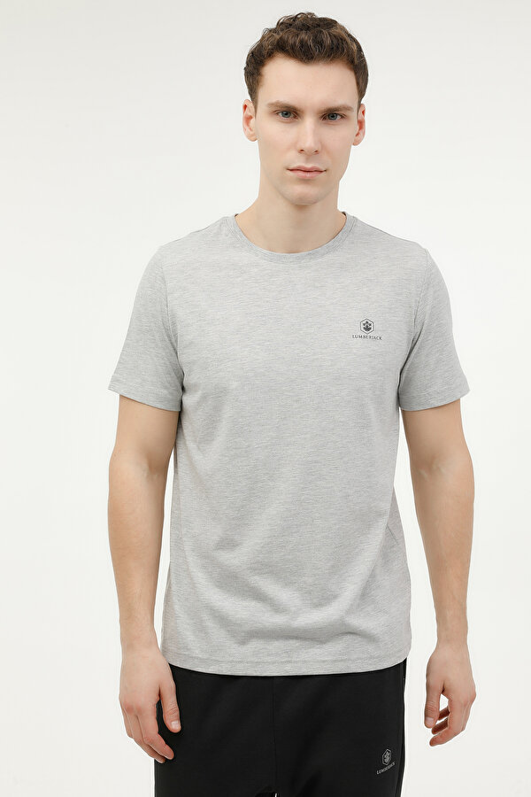 Lumberjack M-CT102 BSC C NK T-SH 3FX GRAY MELANGE Man 054