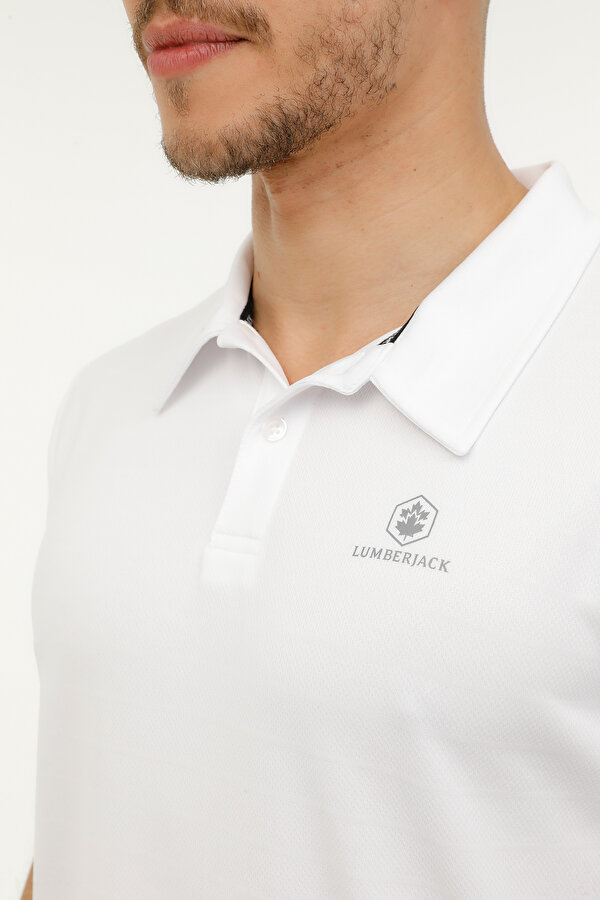 Lumberjack M-Ct461 Sherman T-Sh 3Fx Белый Мужчина Рубашка-Поло