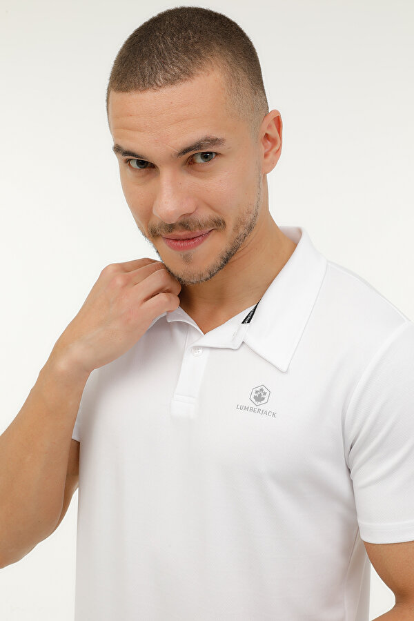 Lumberjack M-Ct461 Sherman T-Sh 3Fx Белый Мужчина Рубашка-Поло