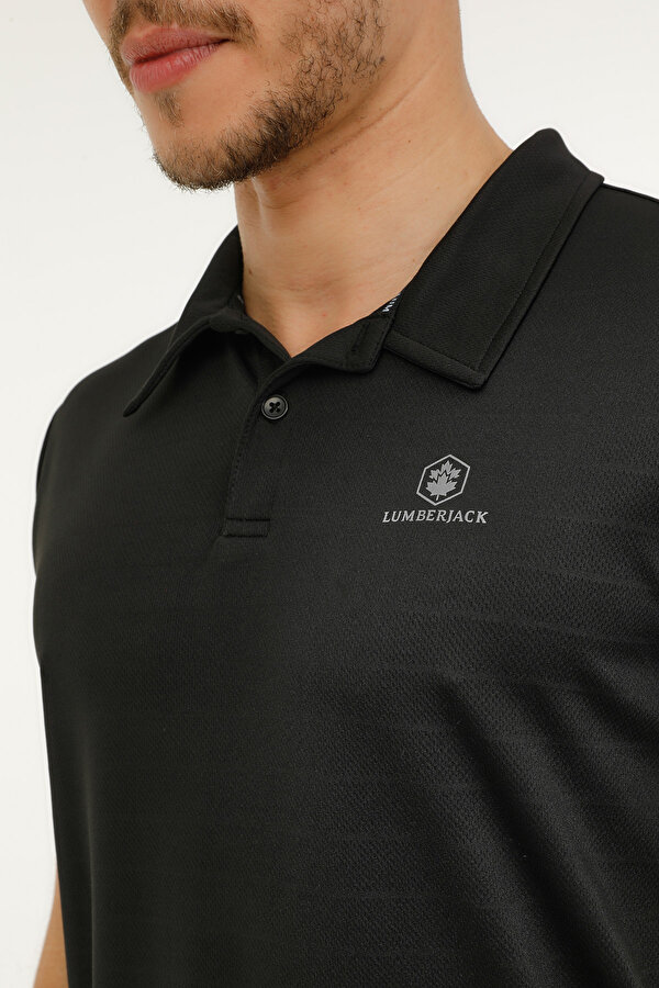 Lumberjack M-Ct461 Sherman T-Sh 3Fx Черный Мужчина Рубашка-Поло