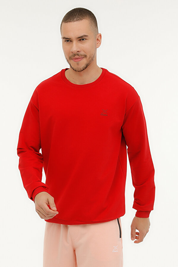 Kinetix M-SN90 BSC C SW 3FX Kırmızı Erkek Sweatshirt