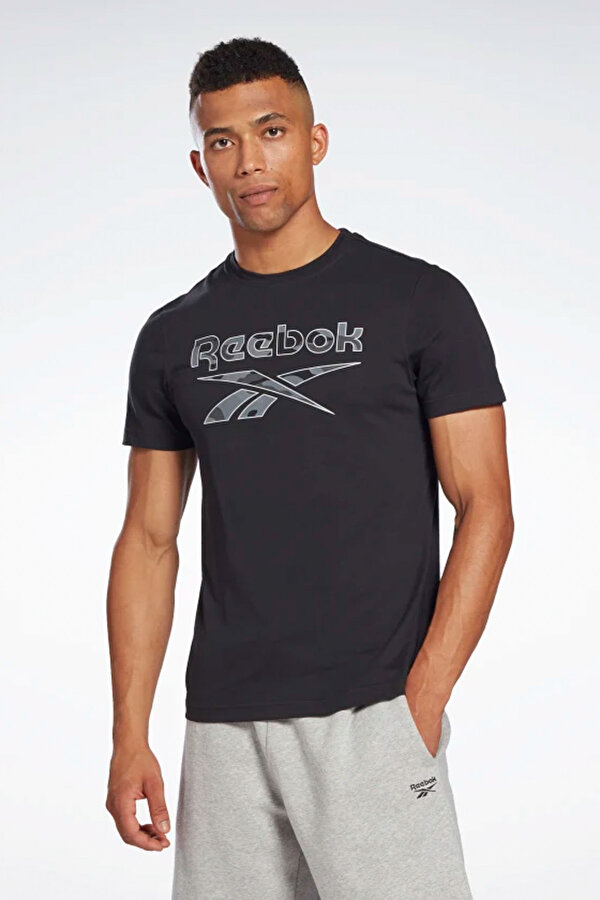Reebok ID Camo T-Shirt Siyah Erkek Kısa Kol T-Shirt