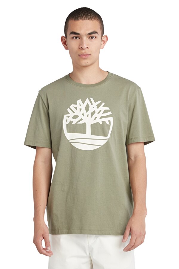 Timberland Tree Logo Short Sleeve Haki Erkek Kısa Kol T-Shirt