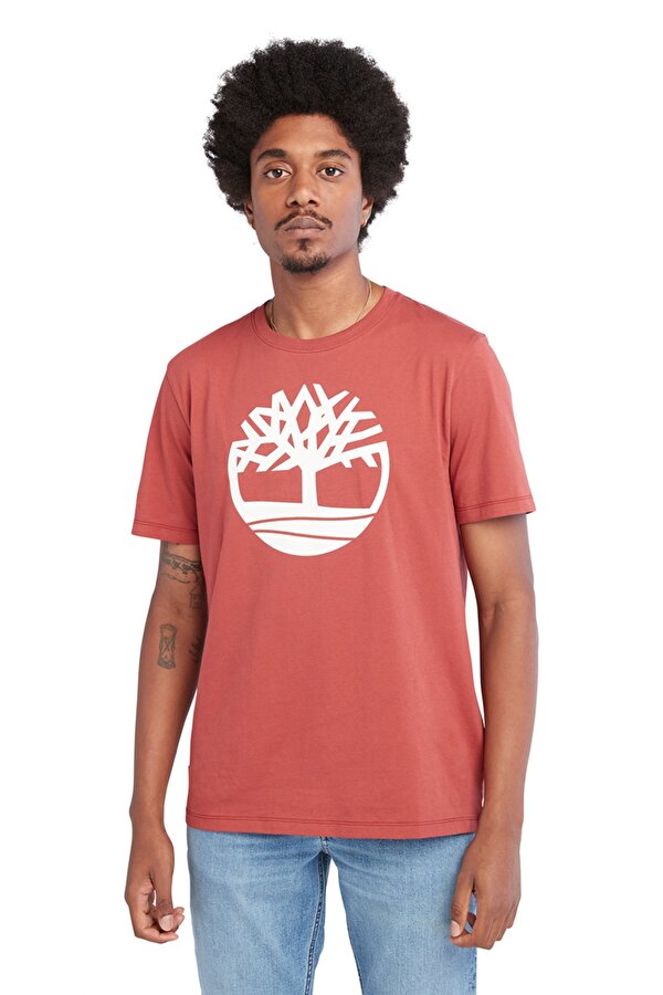 Timberland Tree Logo Short Sleeve Kırmızı Erkek Kısa Kol T-Shirt