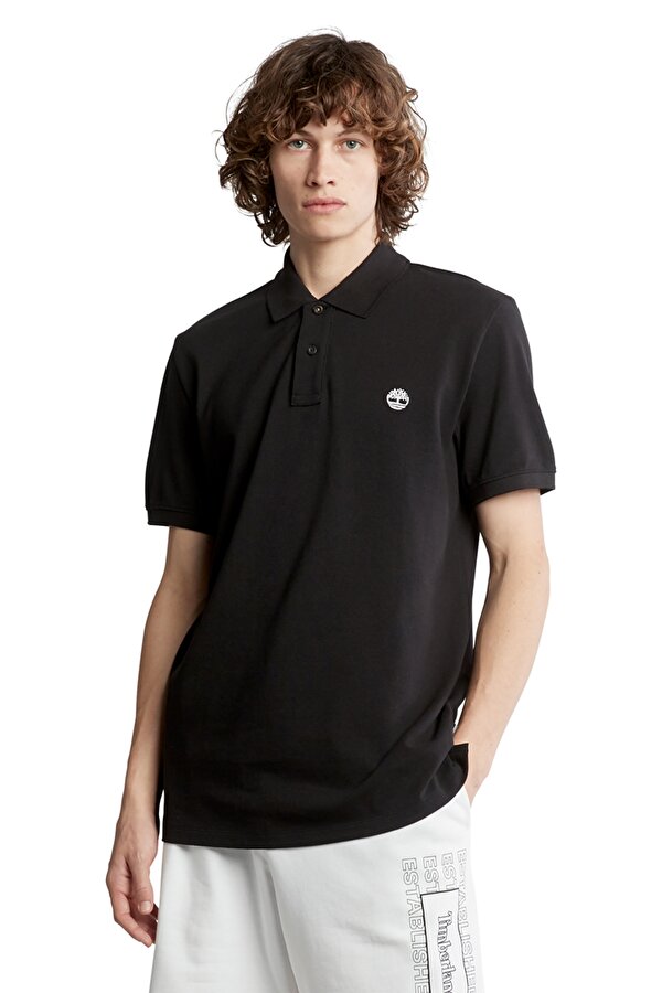 Timberland TFO Chest Logo Polo Siyah Erkek Kısa Kol T-Shirt