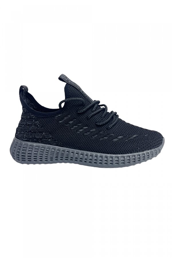 Liger Siyah-Füme Triko Sneaker Kadın Spor Ayakkabı