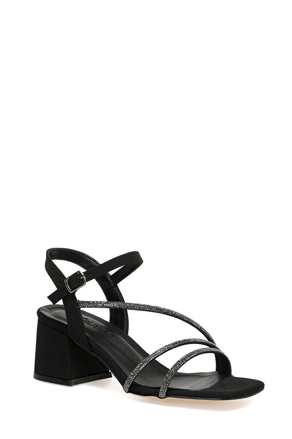 Butigo GRY 3FX Siyah Kadın Topuklu Sandalet