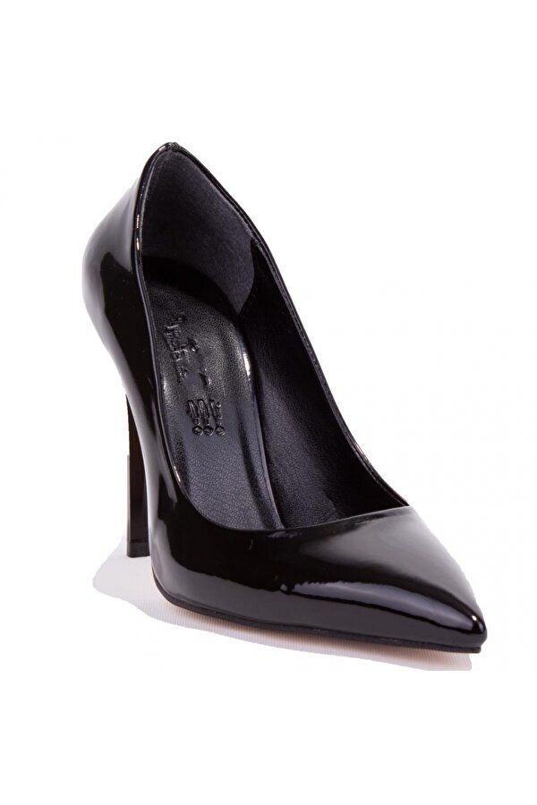 DZA07-388460 Siyah Rugan Stiletto Topuklu Kadın Ayakkabı