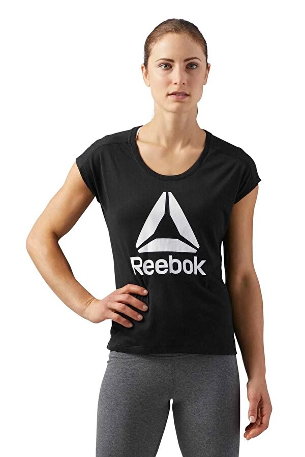 Reebok WOR SUPREMIUM 2.0 TEE BL Siyah Kadın Kısa Kol T-Shirt