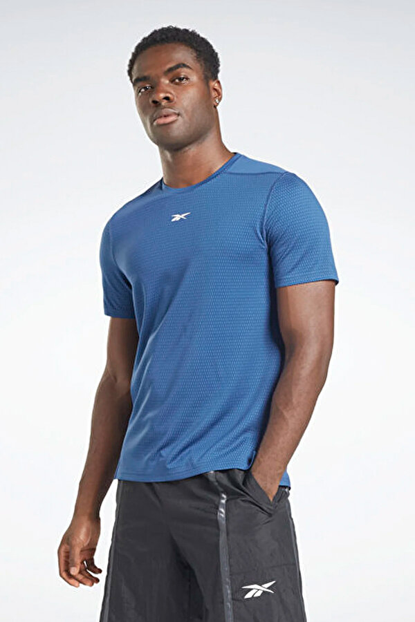 Reebok TS SWEATSHIFT MOVE Mavi Erkek Kısa Kol T-Shirt