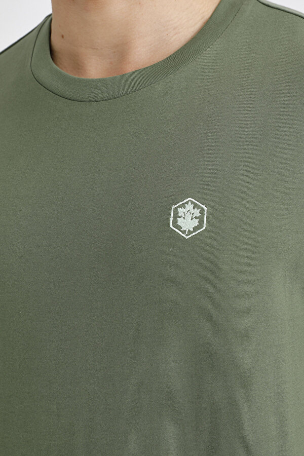 Lumberjack T-SHIRT BASIC SMALL LOGO ARMY GREEN Man Sleeve T-Sh