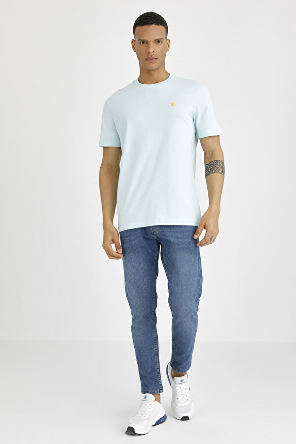 Lumberjack T-SHIRT BASIC SMALL LOGO BLUE KATYONK Man Sleeve T-Sh