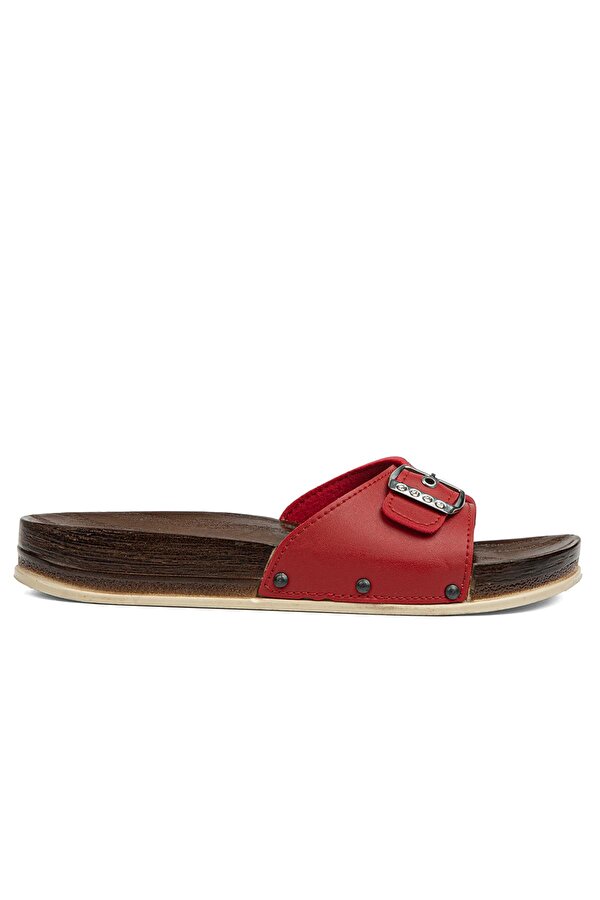 Pierre Cardin ® | PC-7026-3485 Kirmizi - Kadın Terlik