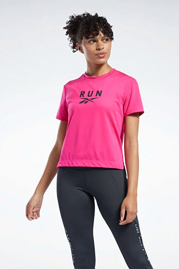 Reebok WOR Run SW Graphic Pembe Kadın Kısa Kol T-Shirt