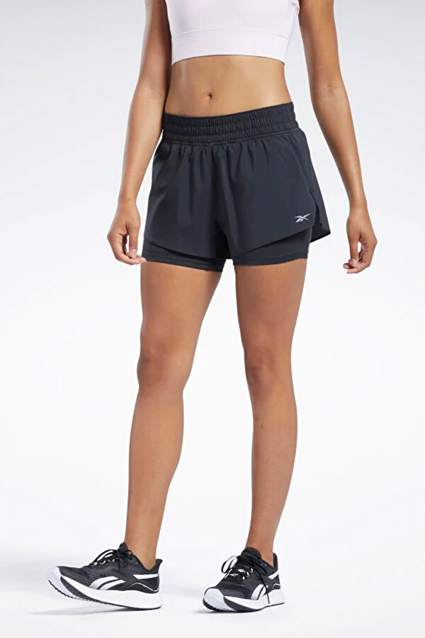 Reebok WOR Run 2 in 1 Shor Siyah Kadın Şort