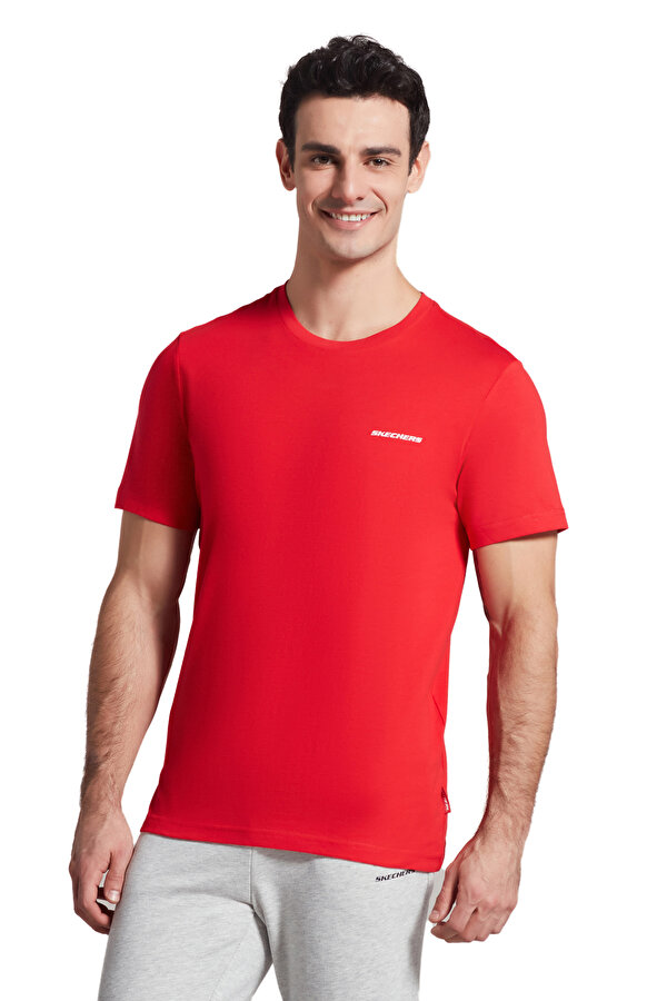 Skechers M New Basics Crew Neck T- Kırmızı Erkek Kısa Kol T-Shirt