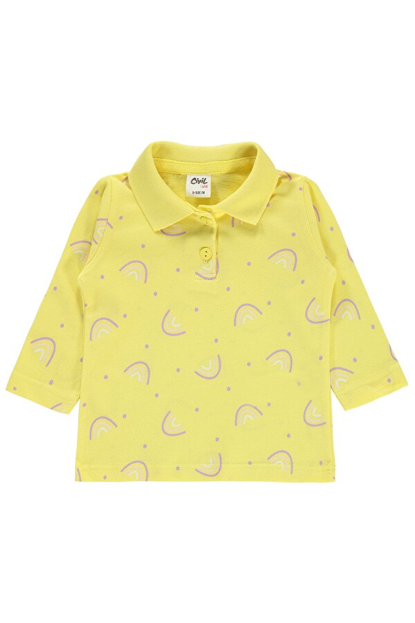 Civil Baby Kız Bebek Sweatshirt 6-18 Ay Açık Sarı