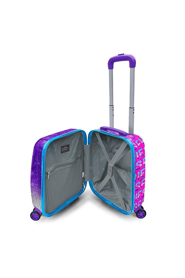 Coral High Kids Pembe Mavi Peri Desenli Çocuk Valizi 16726 NA9139