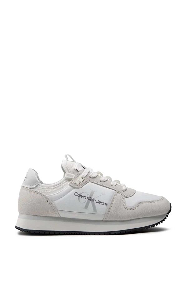 Calvin Klein Beyaz Kadın Runner Sock Lace Up Runner Kadın Sneaker YW0YW00840