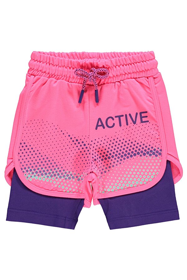 Civil Girls Kız Çocuk Şort 2-5 Yaş Neon Pembe