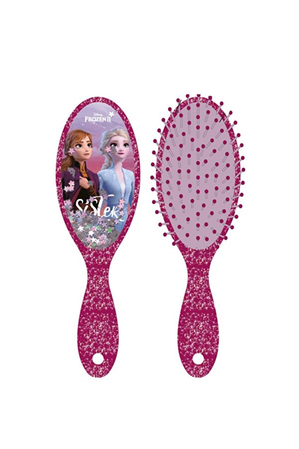 Disney Mor Kız Çocuk Frozen Simli Ve Pullu Saç Fırçası 44702