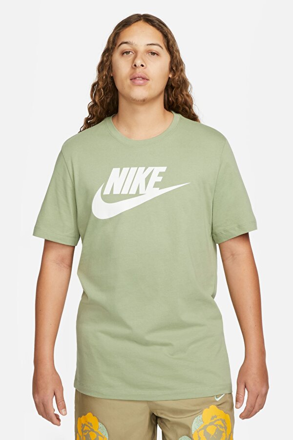 Nike M NSW TEE ICON FUTURA Yeşil Erkek Kısa Kol T-Shirt