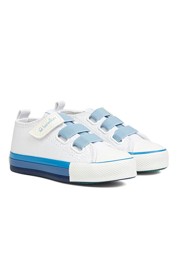 Benetton ® | BN-90649 - 3394 Beyaz Mavi - Çocuk Spor Ayakkabı