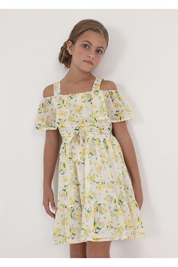 Mayoral Kız Çocuk Pileli Şifon elbise
