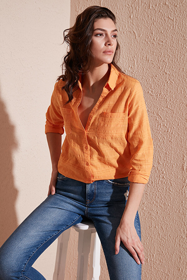 Lela Bayan Gömlek 514257520 ORANGE