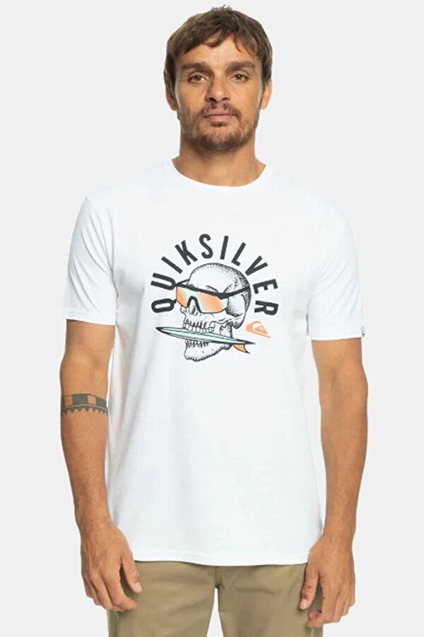 Quiksilver QSROCKINSKULL M TEES Beyaz Erkek Kısa Kol T-Shirt