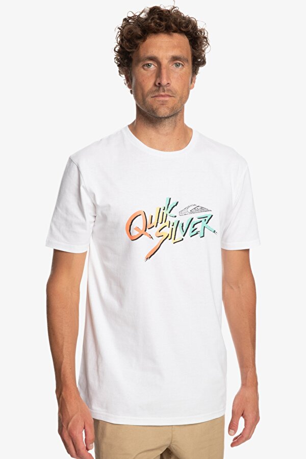 Quiksilver SIGNATUREMOVE M TEES Beyaz Erkek Kısa Kol T-Shirt