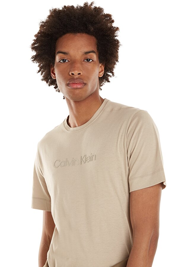 Calvin Klein PW - S/S T-Shirt Bej Erkek Kısa Kol T-Shirt