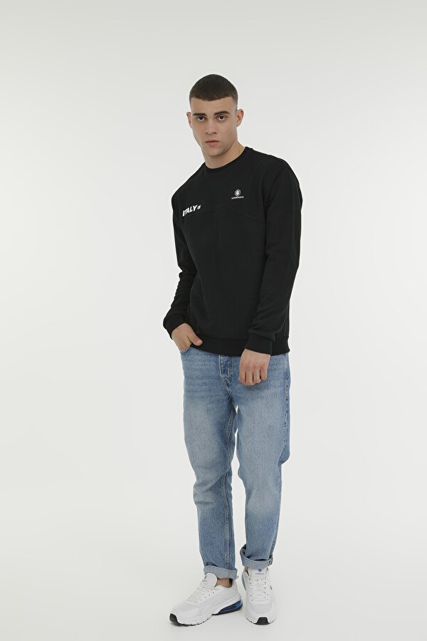 Lumberjack M-SD1161 RENATO SWEATSHIR BLACK Man 060