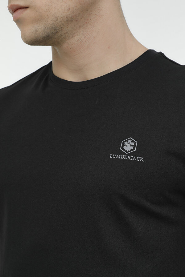 Lumberjack M-Ct102 Basic C Neck T-Sh Черный Мужчина Футболка