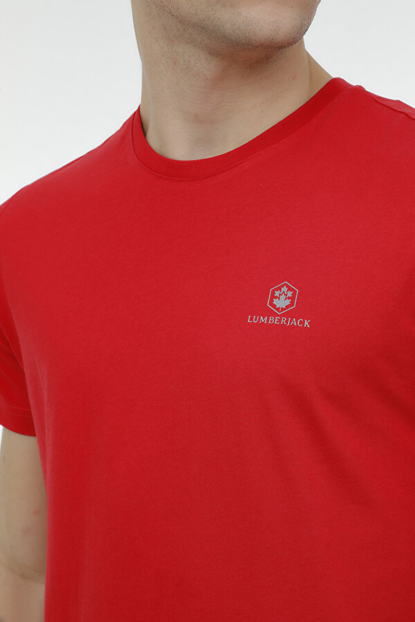 Lumberjack M-CT102 BSC C NK T-SH 3FX RED Man 054