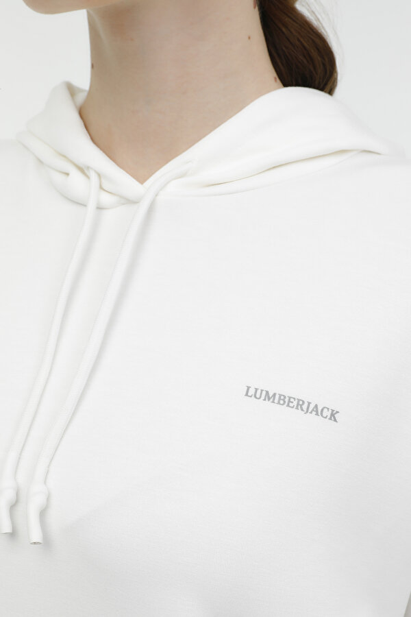 Lumberjack Wl Luna 17Ct664 3Fx Экрю Женщина Толстовка С Капюшоном