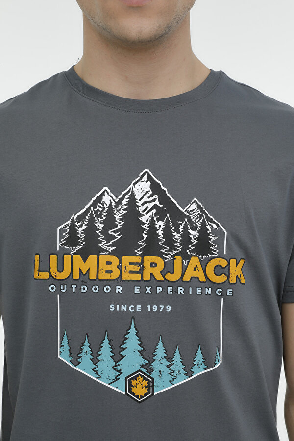 Lumberjack Ml Necroc 11Urbna16 3Fx Серый 023 Мужчина Футболка