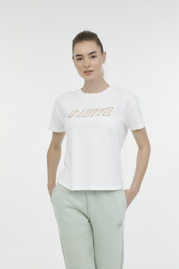Lotto WL LUCA-B 11LLW03 3FX Beyaz Kadın Kısa Kol T-Shirt