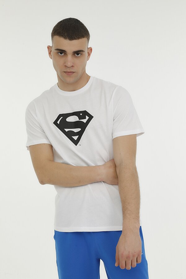 Kinetix ME SUPERMAN 11LSNSX03 3FX Beyaz Erkek Kısa Kol T-Shirt
