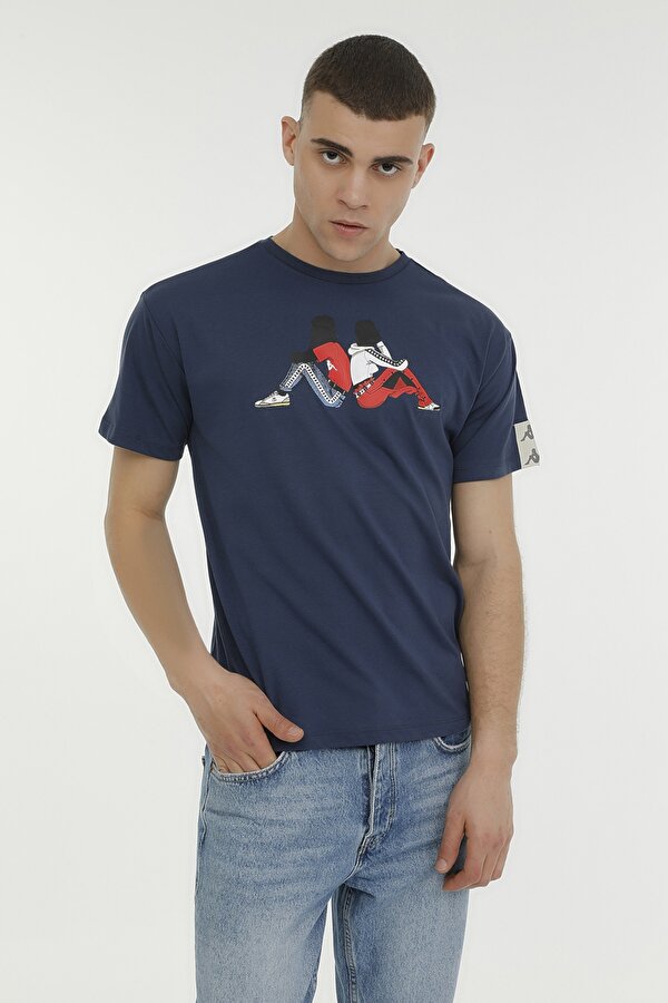 Kappa 222 BANDA POP TK Mavi Erkek Kısa Kol T-Shirt